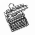 thumbnail image 1 of Sterling Silver 30" 1.2mm Box Chain 3D Mechanical Desktop Typewriter Pendant Necklace, 1 of 2