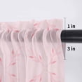 thumbnail image 5 of Pink Morocco Valance Curtains for Kitchen/Living Room/Bathroom/Bedroom Window, Rod Pocket Small Topper Half Short Window Curtains Voile Sheer Scarf, Geometric Leaf Diamond Lattice Abstract 54"x18", 5 of 8