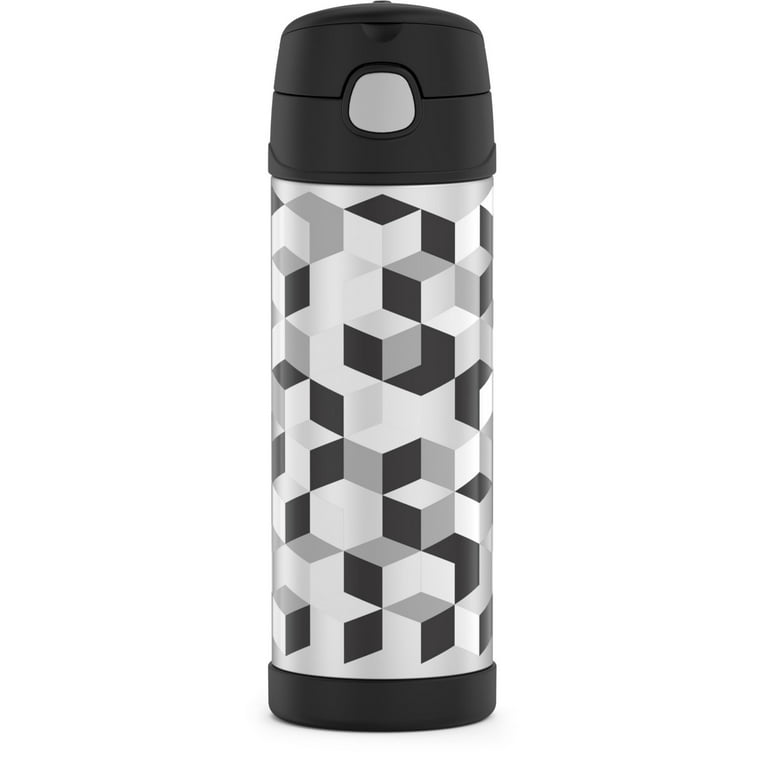 Thermos Funtainer Vacuum Insulated Stainless Steel Bottle, Geometric, 16 oz  