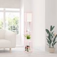 thumbnail image 4 of Lalia Home LHF-3004-LP Column Shelf Floor Lamp with Linen Shade, Light Pink, 4 of 4