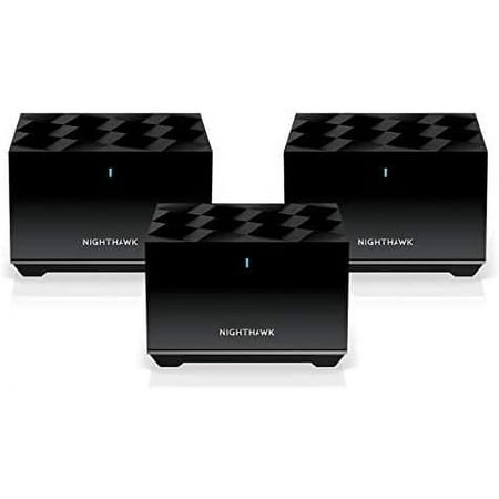 Restored Netgear Nighthawk Tri-Band WiFi 6 Mesh System Mk83-100nar Black () (Refurbished)