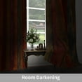 thumbnail image 3 of Lfeey Blackout Curtains with Wood Panels for Room Darkening, Brown, 42x63 Inches, Vintage, 2 Panels, 3 of 8