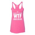 thumbnail image 2 of Where's the Fish WTF Parody | Womens Fishing Premium Tri-Blend Racerback Tank Top, Vintage Pink, Large, 2 of 4
