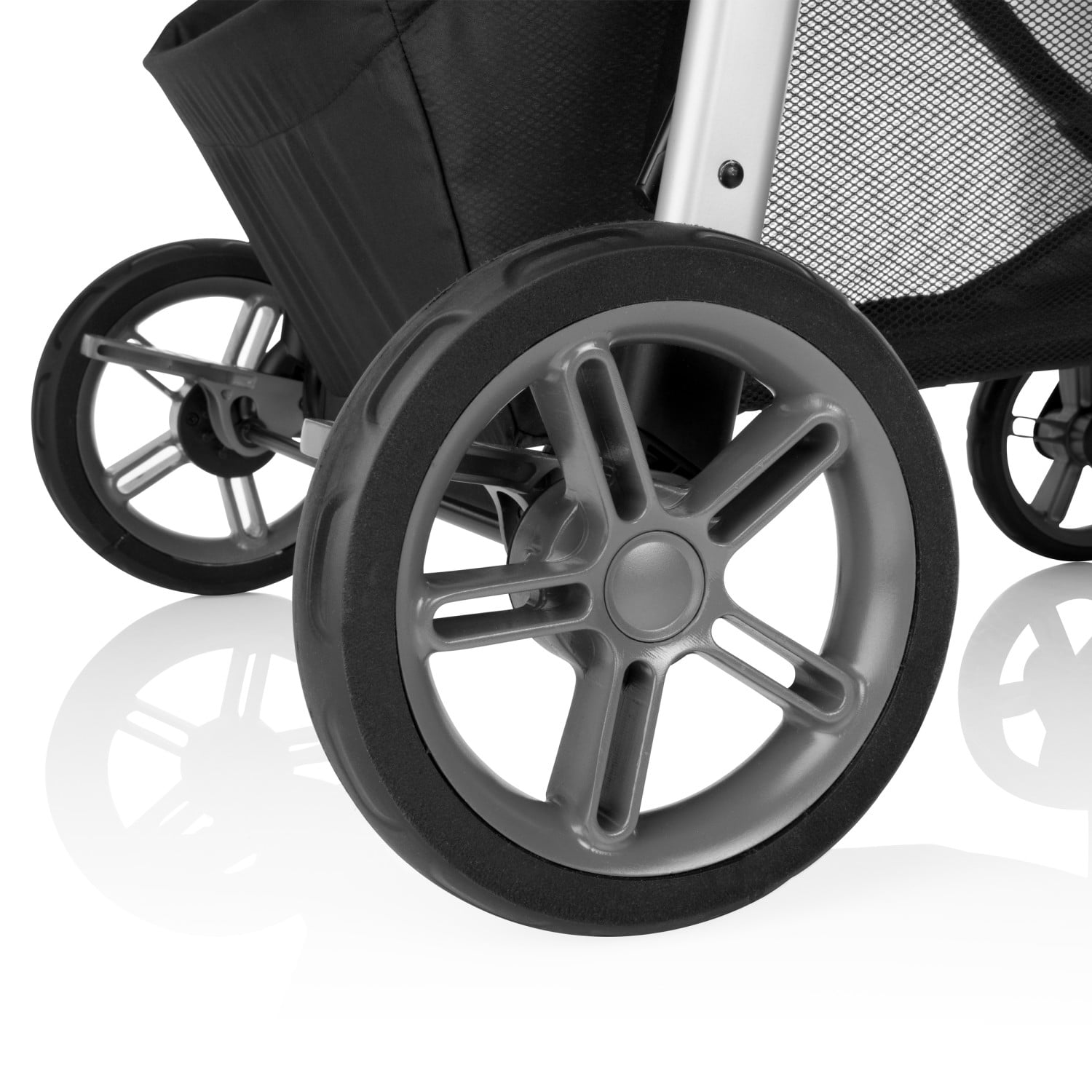 Evenflo Omni Plus Modular Travel System with LiteMax Sport Infant Car Seat, Mylar Gray, Unisex