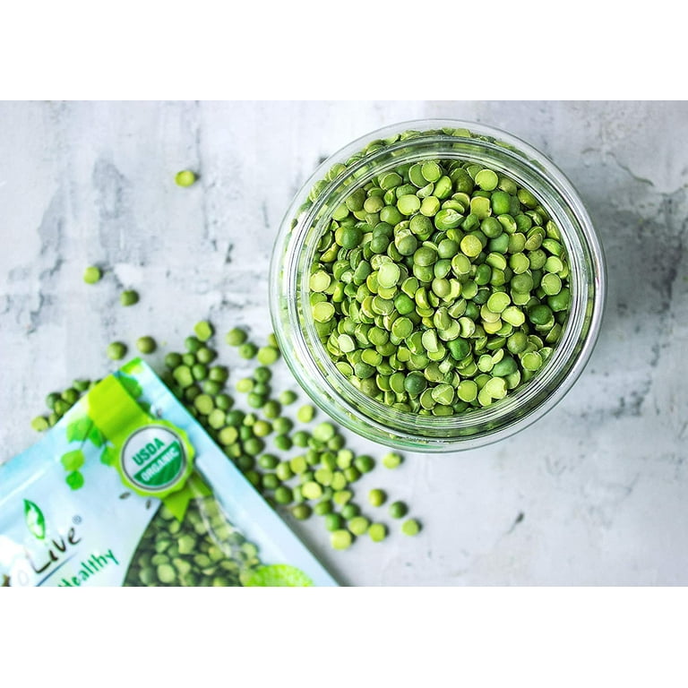 Organic Green Split Peas, 10 Pounds — Non-GMO, Kosher, Raw