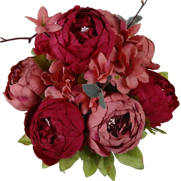 Silk Flower Fabric Artisanal Peony Bouquet, Easy to Use and Reusable for Any Occasion