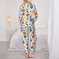 thumbnail image 6 of Wukai Flower Print Women's Pajama Set - Soft Long Sleeve Sleepwear for Comfort and Style-Small, 6 of 9