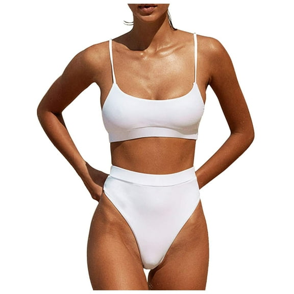 Womens Swimsuit Swimsuit for Women 2 Piece Womens High Waisted Swimsuits Bottom Padded Bathing Suits Bikini Sets Top Two Piece Swimwear