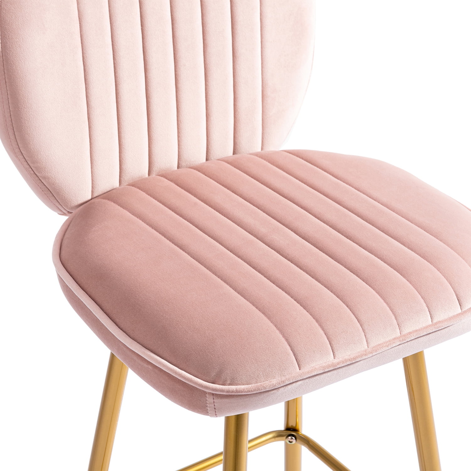 Kepooman Modern Design Bar Stools Set of 1 with Back for Bar Counter, Pink Kepooman Modern Design Bar Stools Set of 1 with Back for Bar Counter, Pink