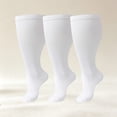 thumbnail image 5 of Wioihee 3 pairs Plus Size Solid Socks for Men Women Wide Calf Knee‑High Support Sports Socks, XXXXL(), 5 of 5