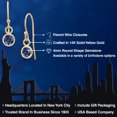 thumbnail image 2 of Gem Stone King 14K Yellow Gold Blue Created Sapphire Earrings for Women | 0.50 Cttw | Gemstone September Birthstone | Round 4MM, 2 of 6