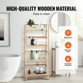 thumbnail image 5 of VEVOR 4-Tier Bamboo Ladder Shelf, Trapezoid Open Bookcase, Display Storage Rack Organizer, Freestanding Flower Plant Stand, Ladder Bookshelf Ideal for Bathroom, Bedroom, Office, Study, Natural, 5 of 9