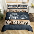 thumbnail image 2 of Manfei Female Men Women RV Car 3pcs Duvet Cover King,Happy Camping Adventure Theme Ultra Soft Bedding King Size,Vintage Retro Aesthetic Microfiber Comforter Cover King(No Comforter), 2 of 6
