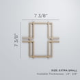 thumbnail image 3 of Ekena Millwork 7 3/8"W x 7 3/8"H x 3/8"T Extra Small Granby Decorative Fretwork Wood Wall Panels, Alder, 3 of 3