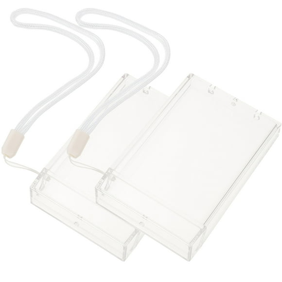 2pcs Clear Plastic Photo Cases 3inch Photo Storage Boxes Plastic Storage Cases