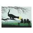 thumbnail image 1 of Cat Cutting Board, Mother Cat on Tree Branch and Kittens in Park Best Friends I Love My Kitty Graphic, Decorative Tempered Glass Cutting and Serving Board, Large Size, Multicolor, by Ambesonne, 1 of 1