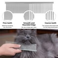thumbnail image 3 of Dog Cat Comb Tool for Removing Matted Fur, Pet Comb Flea Comb with Rounded Teeth, Prevents Knots for Long and Short Haired Pets, 3 Pieces, 3 of 7