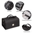 thumbnail image 4 of Bolsa de maquillaje Royalfair, enrollable, de viaje, negra, para mujer, 4 of 9