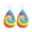 D, variant on Tie Dyed Gradient Leather Earrings Water Drops Nurses Pencil Earrings Teacher Earrings