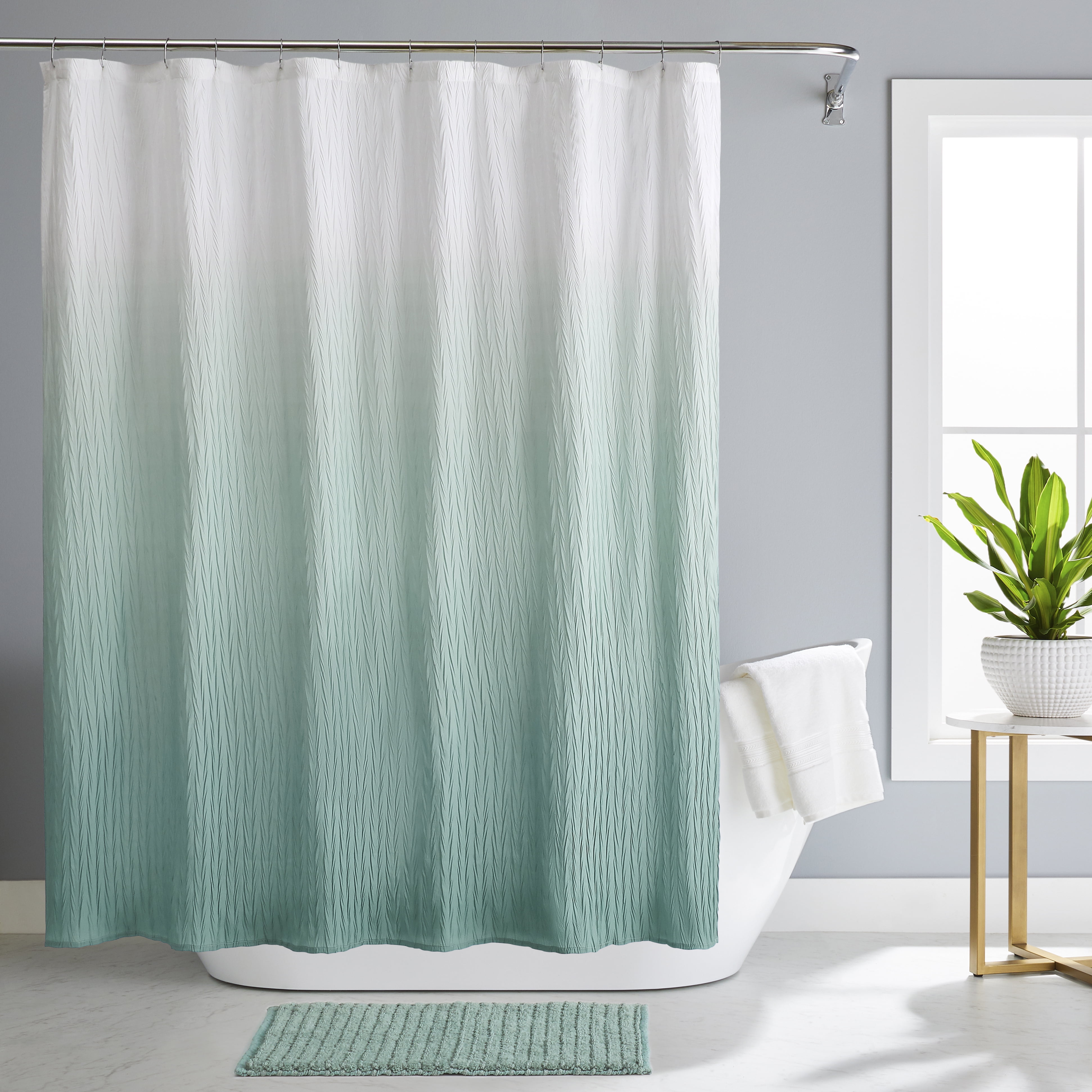 Better Homes and Gardens Ombre Crushed 14 Piece Shower Curtain Set