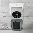 thumbnail image 3 of Aiwa Outlet Plug-in Electric Space Heater, Mini Heater with Adjustable Temperature Control, Silver, 3 of 7