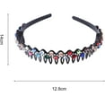 thumbnail image 4 of Hair Band Edging Headband Men's and Women's Sports Hair Band Hoop Top Metal Double Bangs Flower Rhinestone Hair Accessories (Color : GCB039), 4 of 5
