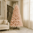 thumbnail image 1 of Arbolito de Navidad Nevado Rosa Artificial Pino de Lujo con Serie de Luz LED 180 Cm Frondoso, 1 of 6
