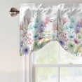 thumbnail image 5 of Tie Up Valances for Windows, Colorful Spring Floral Adjustable Valance Curtains Window Treatment for Living Room, Farmhouse Flowers Modern Art Rod Pocket Kitchen Curtains & Drapes 42x12 Inch, 5 of 9
