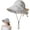 Grey, variant on Wide Brim Hats for Woman Foldable Hats Sun Hats for Women uv Protection Bowknot Bucket hat Adjustable hat with Ponytail Hole