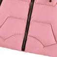 thumbnail image 5 of Byoo Big Girls Down Padded Coat Solid Mid Length Zip Up Hooded Jacket with Pocket Winter Warm Outerwear Kids Clothes, 5 of 5