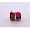 thumbnail image 2 of 2.6ct Emerald Watermelon Tourmaline Sterling Silver Earrings 86MRDTE, 2 of 5