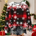 thumbnail image 4 of Stamzod Fleece Sweatshirt for Women 2025 Christmas Long Sleeve Warm Winter Tops Xmas Holiday Pullover Tunic Sweatshirts for Women Black W XXXXL, 4 of 5