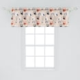 thumbnail image 2 of Ambesonne Owl Print Window Valance, Funny Birds Outline Trees, 54" X 18", Pale Peach Multicolor, 2 of 3
