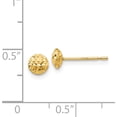 thumbnail image 4 of 14K Yellow Gold 5mm Circle Puff Post Earrings (5 X 5) Made In Indonesia tl911, 4 of 6