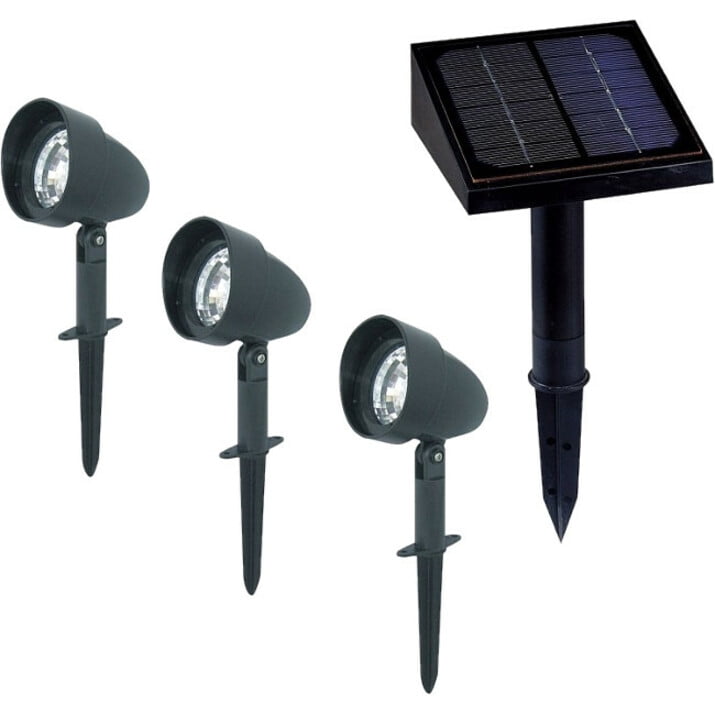 Classy Caps 3Pack Solar Landscape Spotlights