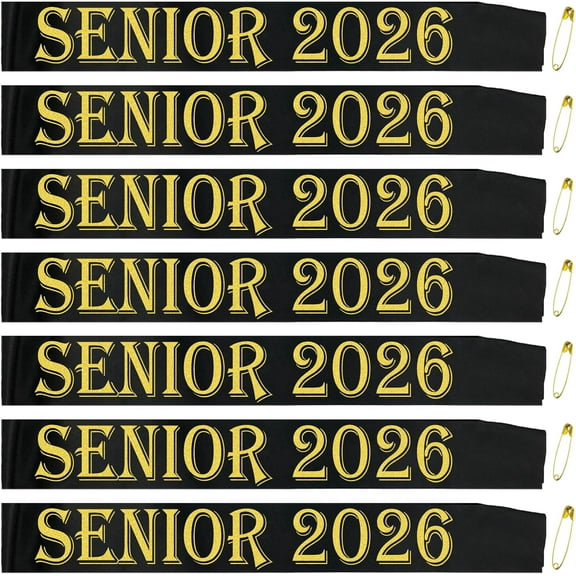 1 pcs Senior 2026 Sashes, Black Satin Finally Graduated Sash with Gold Printed Letters Cheerleader Senior Class of 2026 Sashes for Graduation Party Celebrations Decorations Supplies
