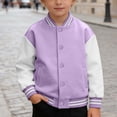 thumbnail image 3 of LYHao Boys Stylish Baseball Jacket Color Long Sleeve Open Front Casual Coat For Kids Unisex Outerwear Boys Jacket Coats,Sizes 9-10 Years, 3 of 7