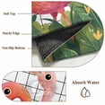 thumbnail image 6 of Flamingo Area Rugs 6'x9', Washable Small Throw Rugs for Kitchen Dining room, Summer Botanical Flowers Tropical Leaves Plaid Indoor Outdoor Rug Non-Slip Low Pile Carpet Runner Reversible Floor Mats, 6 of 8