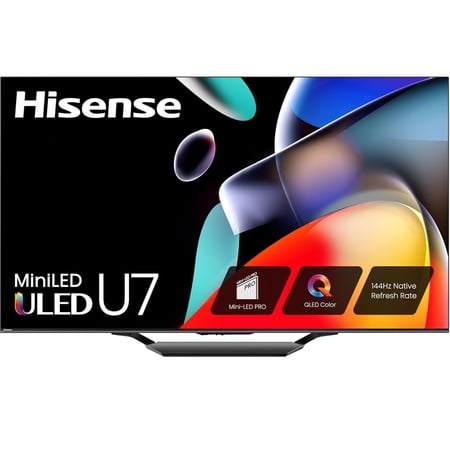 Hisense 85-Inch Class U7 Series Mini-LED Pro ULED 4K UHD Google Smart TV (85U7N) - QLED Quantum Dot Color  Dolby Vision  Native 144Hz  Up to 1500-Nit  Full Array Local Dimming  Motion Rate 480