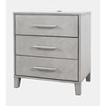 thumbnail image 3 of Jofran Eloquence Contemporary Modern 28" USB Charging Nightstand with Drawers and Metal Hardware, 3 of 9