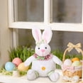 thumbnail image 6 of Uutvery Easter Bunny Plushy Toy, Cute Figurine for Holiday Parties, Personalized Decor Prop for Scenes, 7.48x4.72 inches, 6 of 7