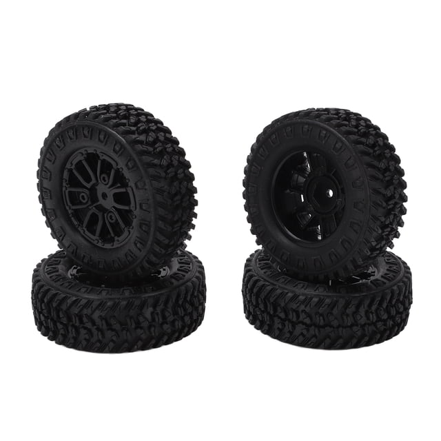 Llantas de rueda RC Neumáticos de goma, 4 piezas Rueda de plástico de 55 mm Neumáticos de goma RC Llanta de rueda de plástico Neumático de goma Innovación moderna