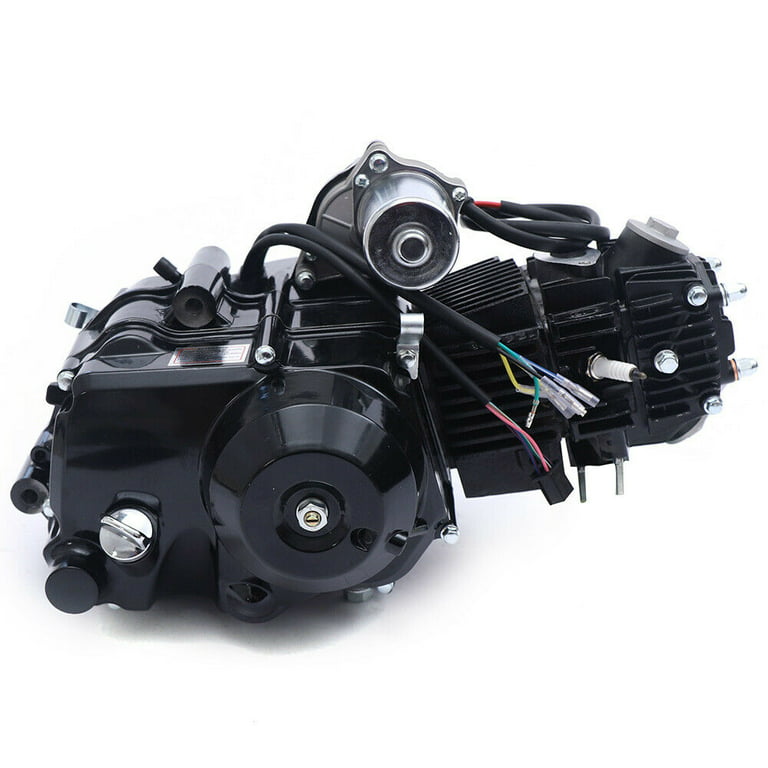 125cc Engine Motor, 4 Stroke Semi-Auto 3 Speed ATV Engine Motor Kit, Single  Cylinder Air-Cooling Motor W/Reverse Electric Starter for Go Kart Dirt