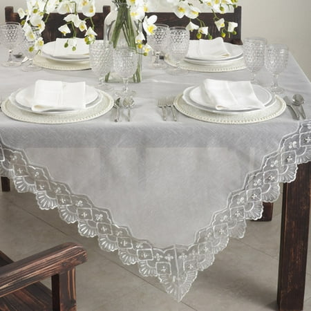 UPC 789323280664 product image for Saro Embroidered and Hand Beaded Tablecloth | upcitemdb.com