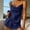 Navy, variant on Women's Comfortable New Solid Color Ice Silk Pajamas Women's Sling Shorts Set Shorts Set Womens Long Board Short Swimsuit Swimming Suits for Women Bathing Shorts Women's Swimwear Bottoms Swim
