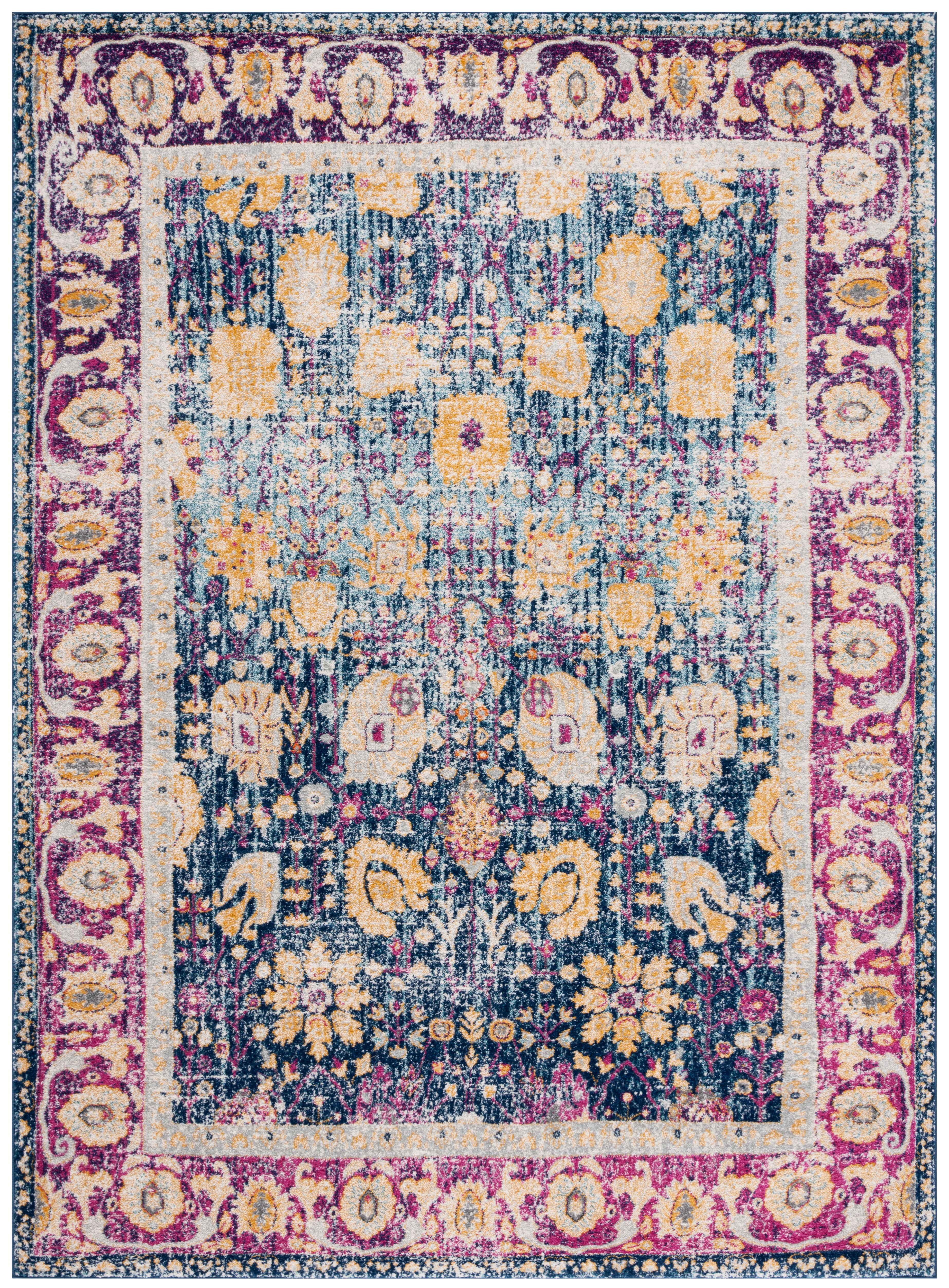 Safavieh Granada Blair Oriental Area Rug, Blue/Fuchsia, 6'7" x 9'