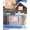 thumbnail image 2 of Outdoor TV Cover 52 to 55 Inch Weatherproof, Coral Red Pastel Aqua Coastal Waterproof TV Screen Protector for Outside Decor with Zipper and Pocket 52"L x 30"H , Ocean Animals Pattern, 2 of 7