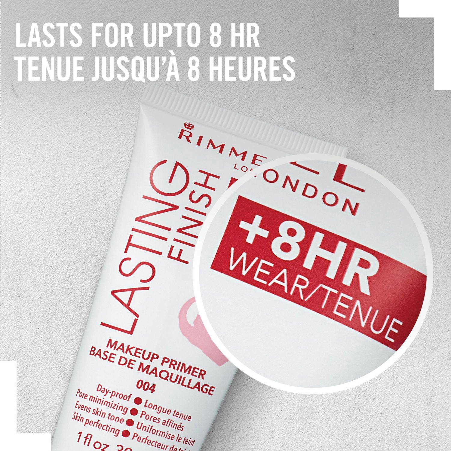 Rimmel Lasting Finish Primer, ultra lightweight, day-proof, minimises the appearance of pores, 100% Cruelty-Free