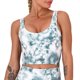 thumbnail image 1 of Sujetador deportivo para mujer Tie Dye Print Extraíble Acolchado Elástico Longline, 1 of 7