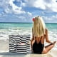 thumbnail image 2 of Bolsa de playa LEDAOU impermeable y resistente a la arena para mujer con bolsillo húmedo, 2 of 9